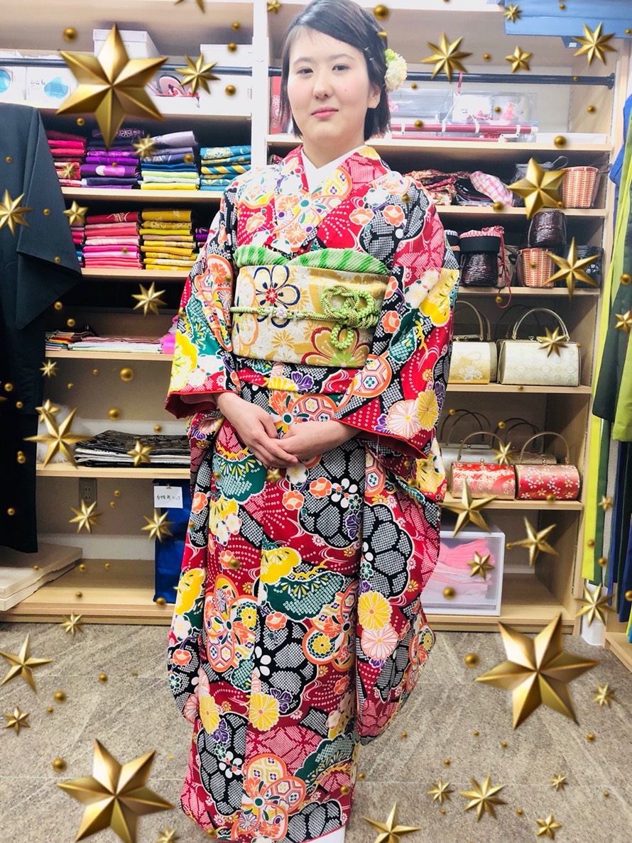 振袖でクリスマスイベント♪｜着物レンタルVASARA渋谷店