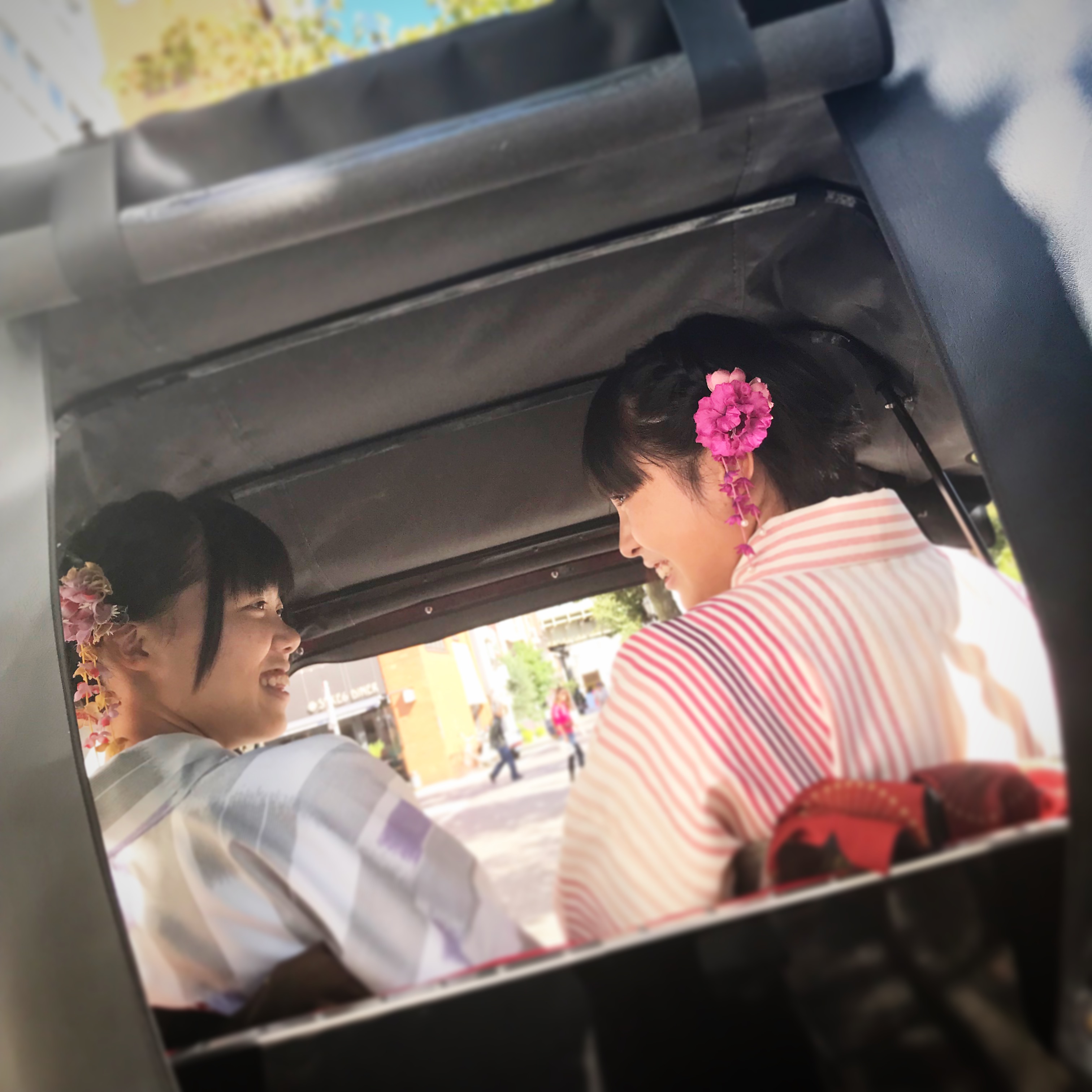 着物レンタル→人力車(^з^)-☆