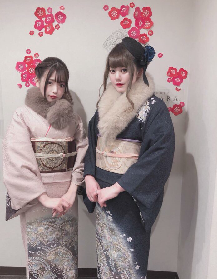 訪問着で双子コーデ✨