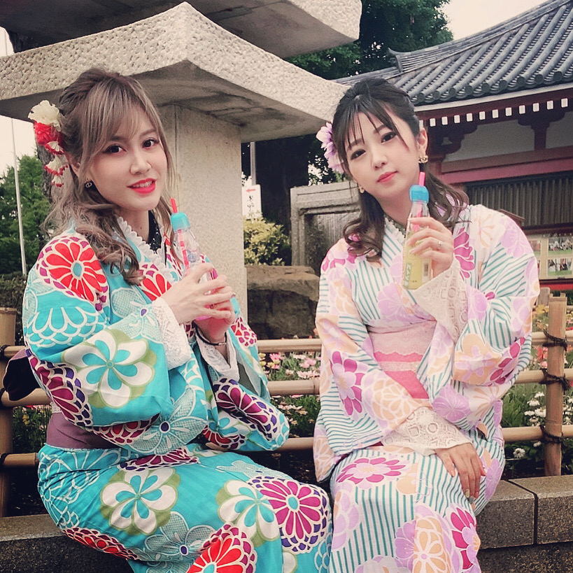 浴衣を着て浅草巡り♡