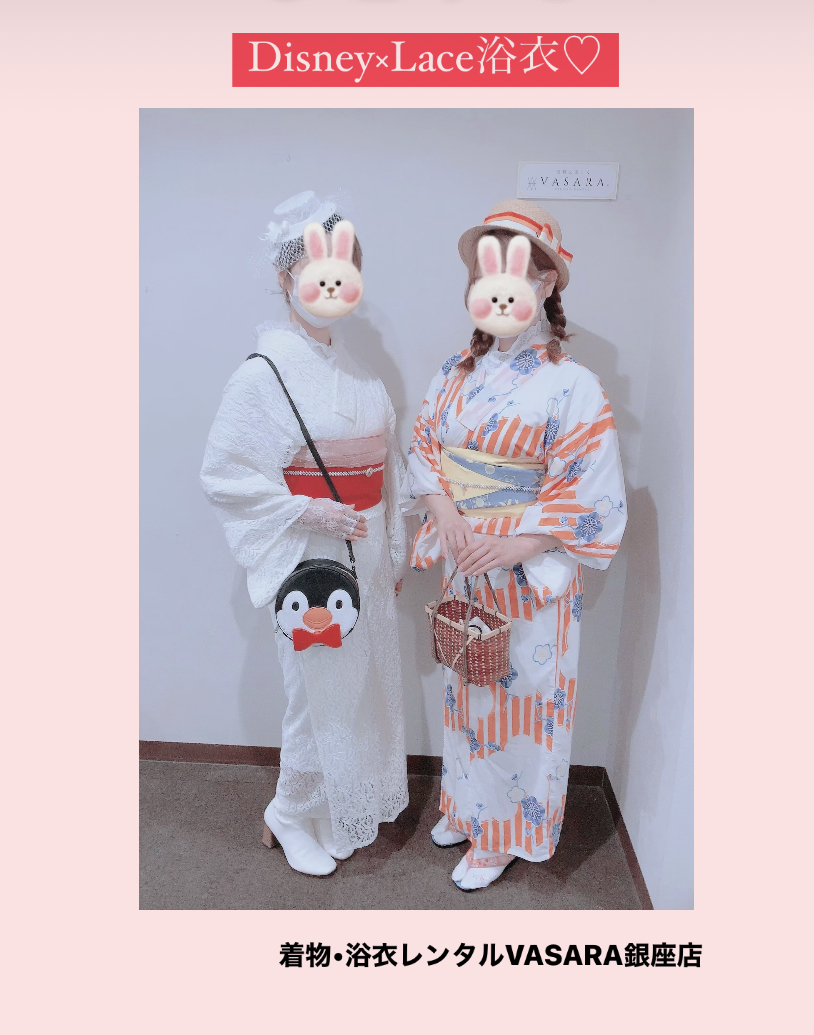 Disney×Lace浴衣♡