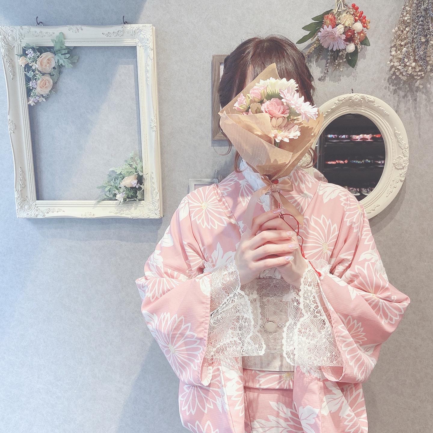 レースで可愛く浴衣コーデ♡