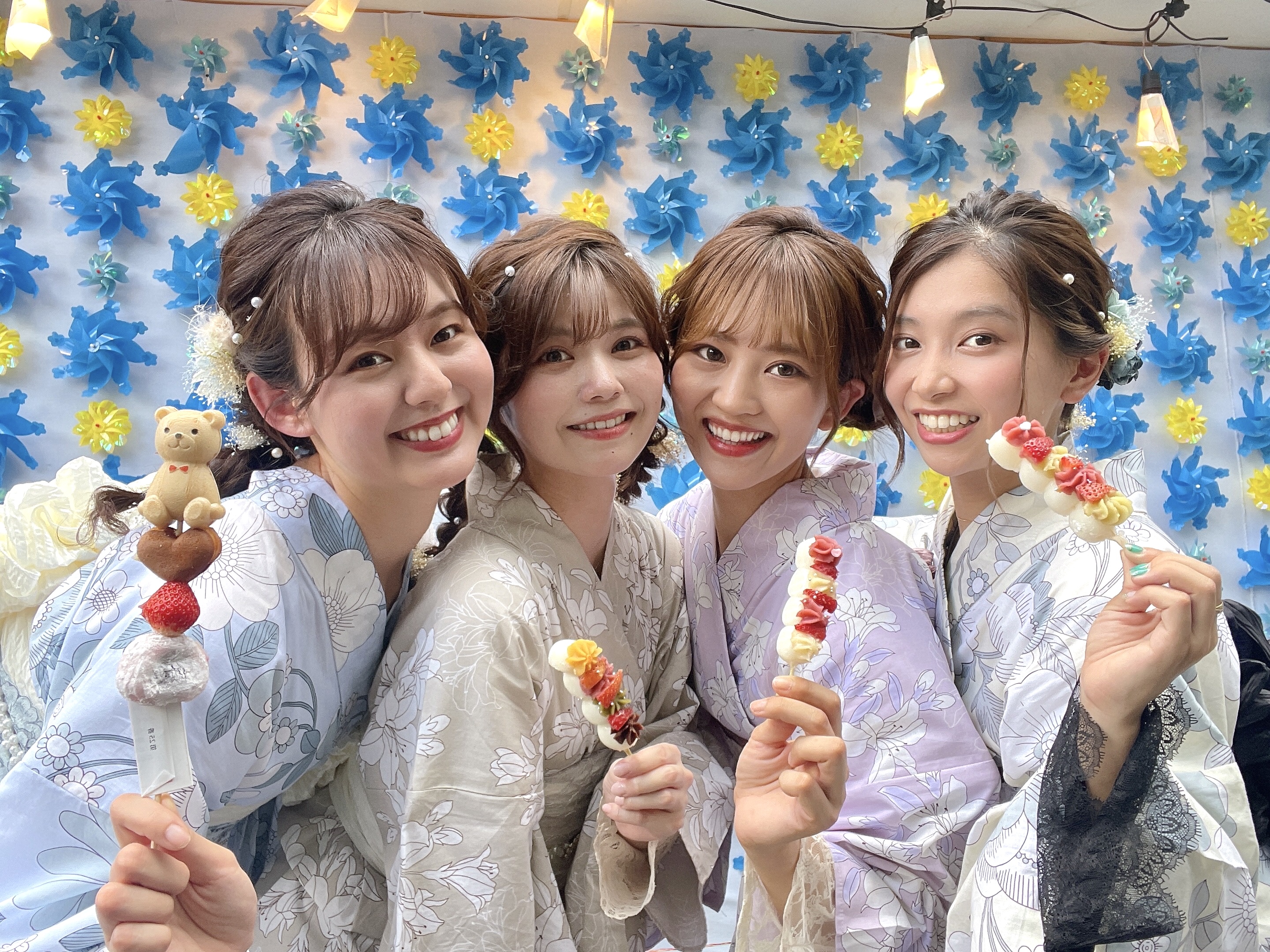 新作浴衣で華やかに