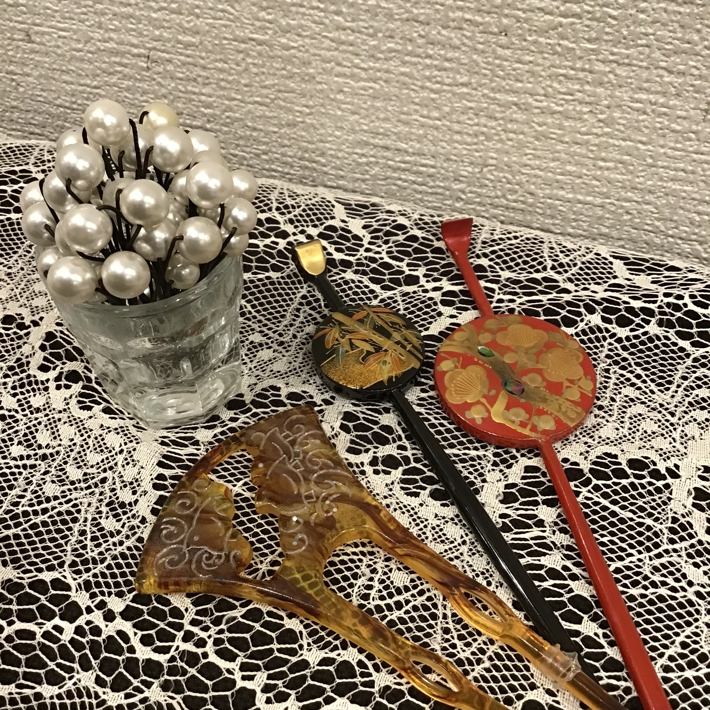 礼装用パール＆かんざし紹介