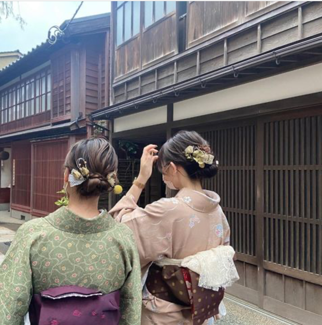 秋もレトロ着物で