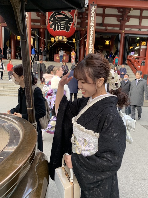 初詣は浅草寺で♪